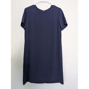 Babaton Sheath Dress 8 Navy Blue Minimalist Career Wear‎ Lined Capsule Work